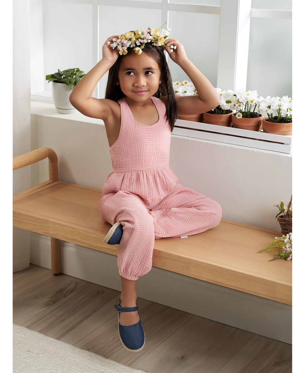 Gerber Toddler Girls Gauze Halter Romper