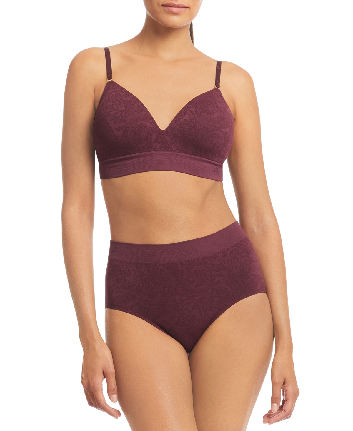 Lauren Ralph Lauren Women's High-Waist Paisley-Texture Brief