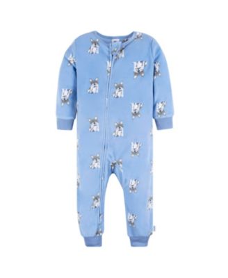 Baby Boys Footless Fleece Pajamas, 3-Pack