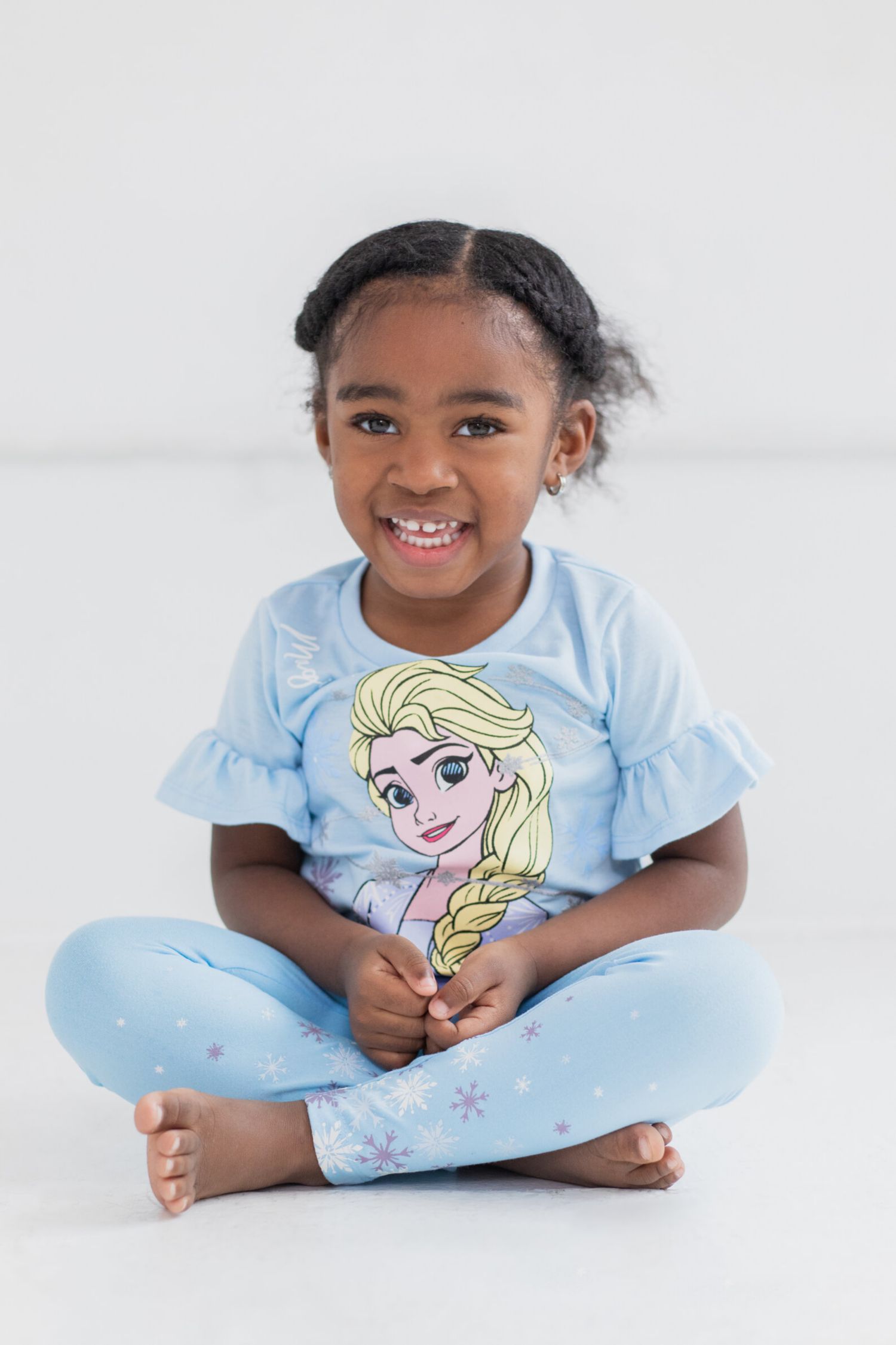 Girls Princess Moana Mermaid Floral T-Shirt and Leggings Outfit Set to