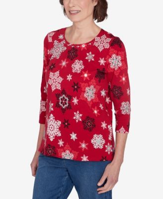 Petite Classic Snowflake Infused Top