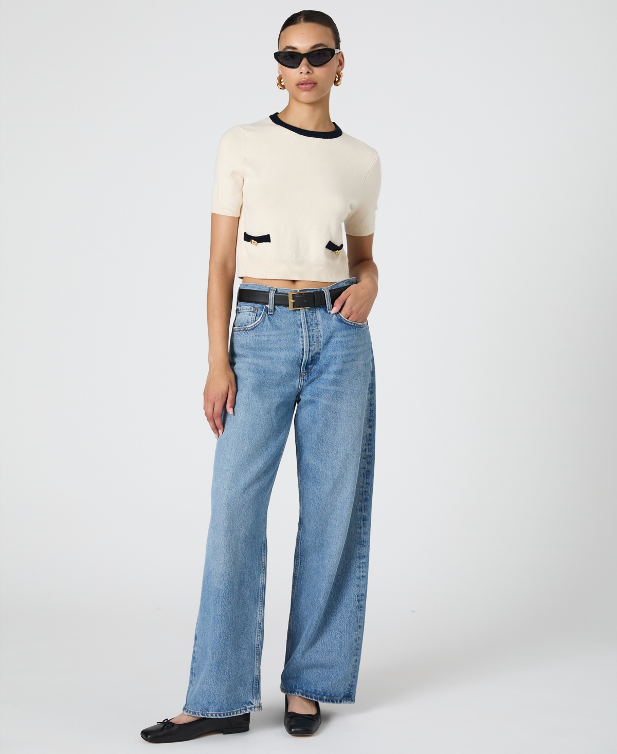 French Connection Women's Babysoft Short-Sleeve Top