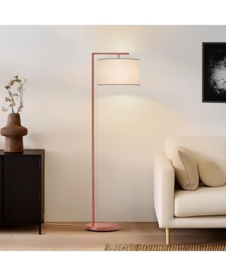 Montage Modern 60" LED Arc Floor Lamp with Fabric Drum Shade