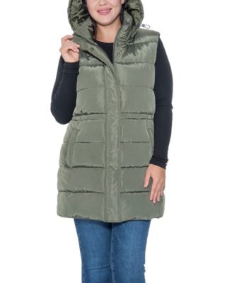 Plus Size Puffer Vest With Drawstring Waist