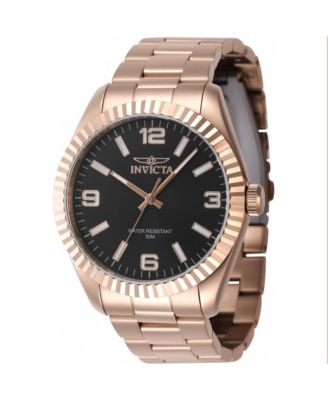 Men's 47461 Specialty Quartz 3 Hand Black Dial Watch