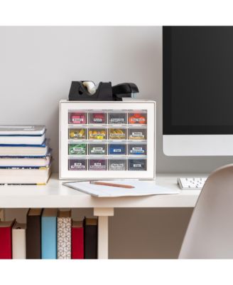 USA 16 Drawer Stackable Storage Cabinet for Hardware Crafts, White - Small Organizer Utility Chest, Scrapbook Art Hobby Multiple Compartment