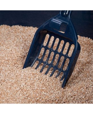 USA USA Open Top Cat Litter Tray with Scoop and Scatter Shield, Cat Litter Pan, Cat Pan, Navy