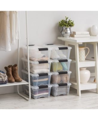 12.95qt Clear View Plastic Storage Bin with Lid and Secure Latching Buckles