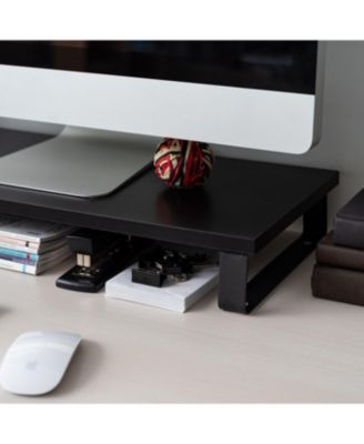 1 Tier Computer Monitor Stand, Black