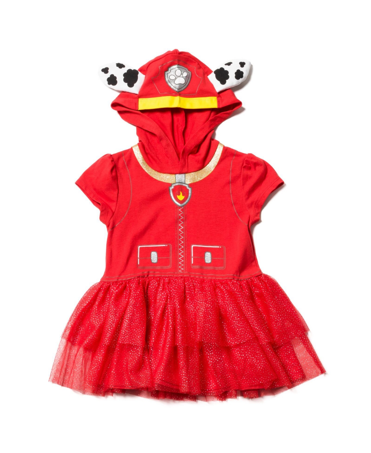 Paw Patrol Toddler Girls Hooded Cosplay T-Shirt Dress and Leggings Outfit Set to (2T - 7-8) -/ white