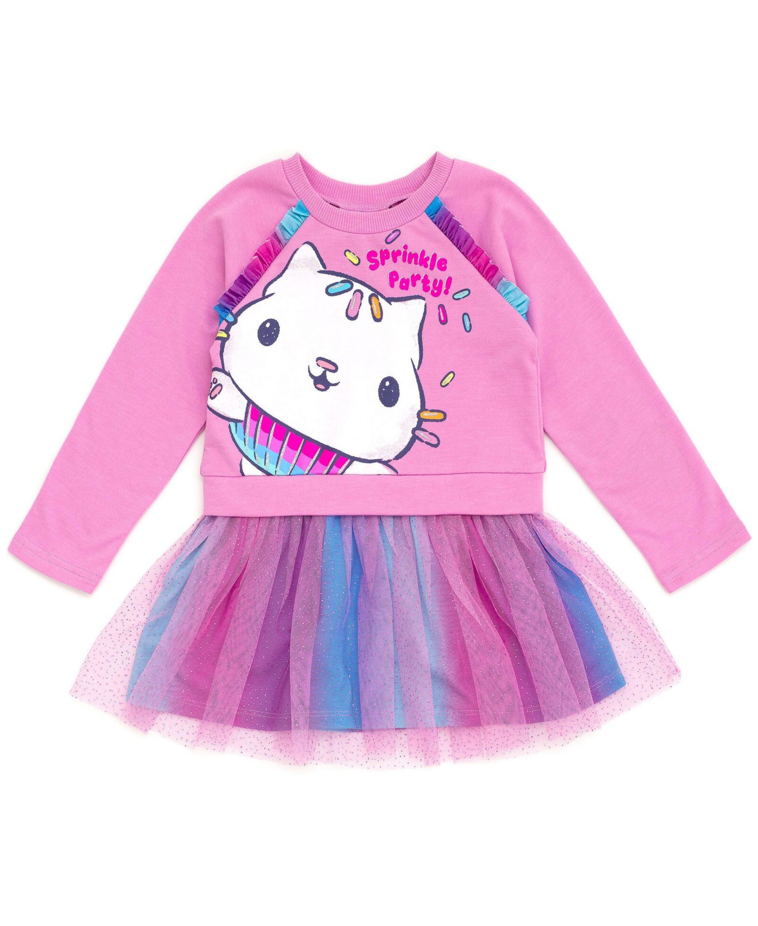 Toddler Girls (2T-5T) Pandy Paws Cakey Cat French Terry Dress