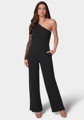 Macy's one shoulder jumpsuit on sale