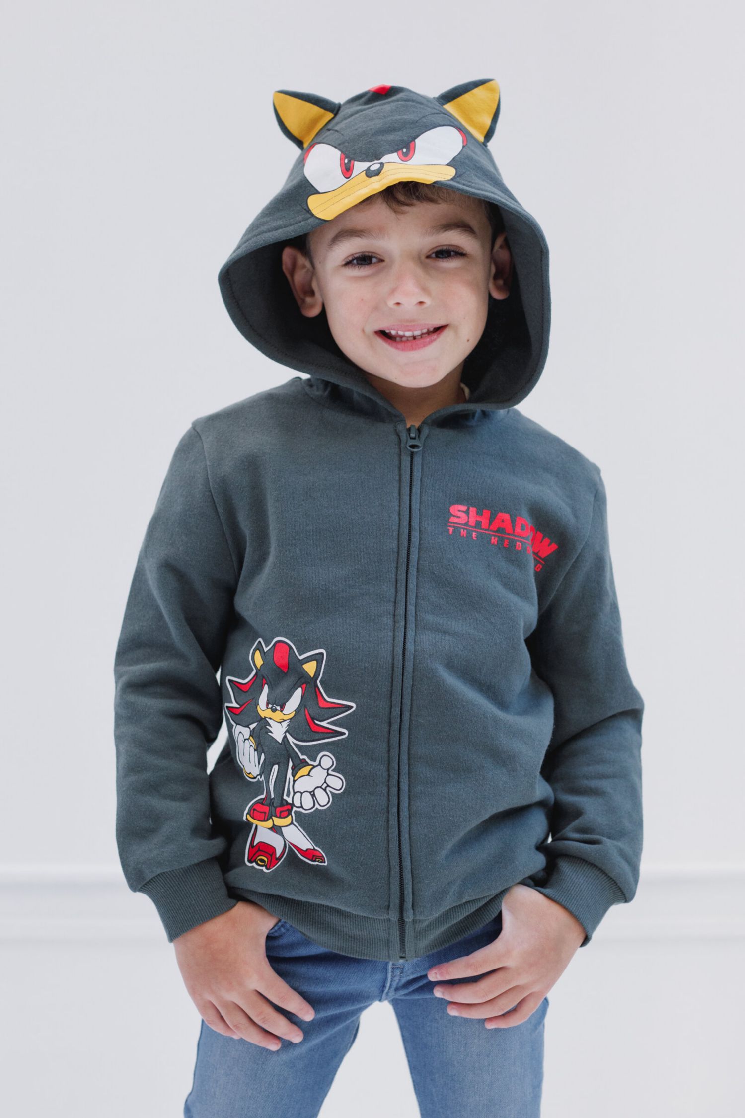 Little Boys Sonic the Hedgehog Fleece Cosplay Zip-Up Hoodie