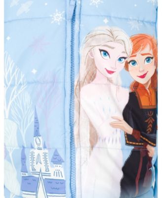 Girls Frozen Zip Up Puffer Jacket to (2T - 7-8)