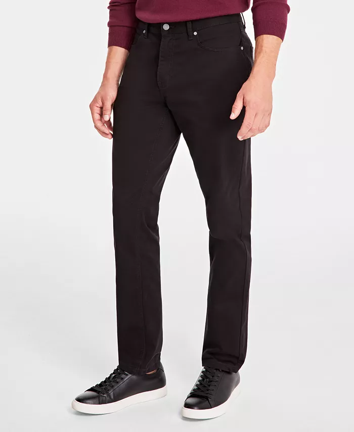 Men's Five-Pocket Straight-Fit Twill Pants