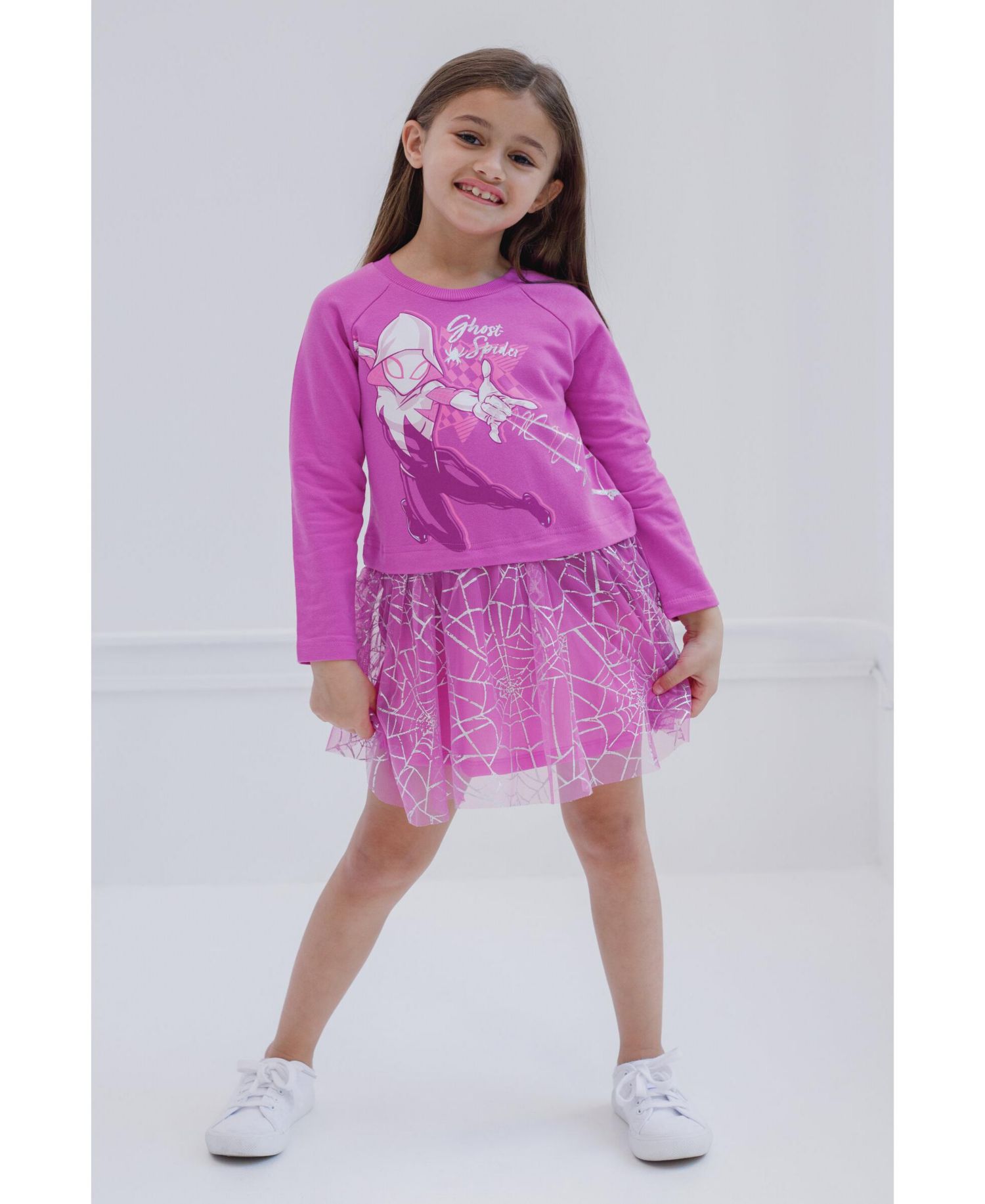 Girls Spider-Gwen Ghost Spider French Terry Dress to