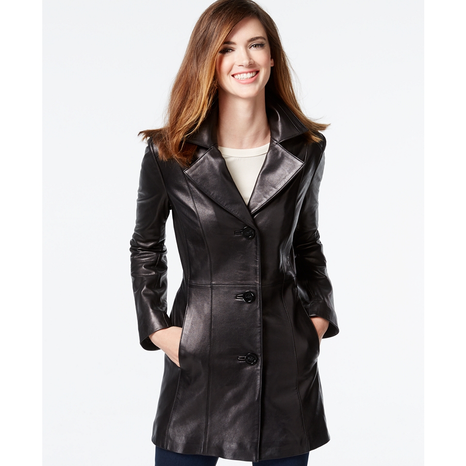 Anne Klein Leather Blazer Jacket   Coats   Women