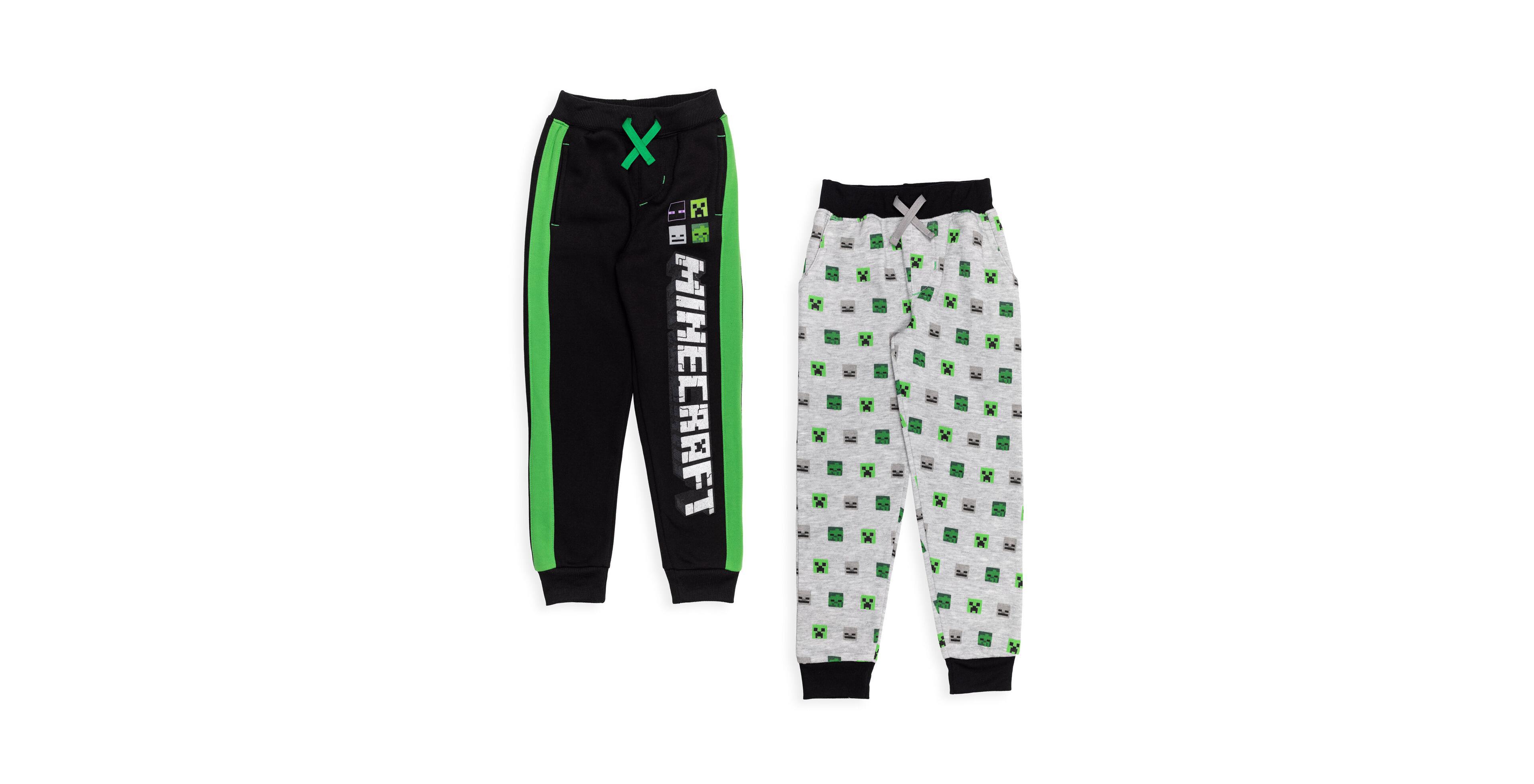 Minecraft Boys Fleece 2 Pack Jogger Pants to