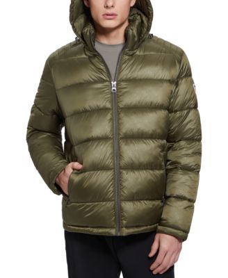 GUESS - Men's Adam Puffer Jacket with Removable Hood