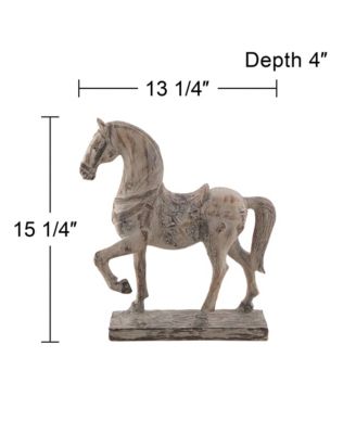 Rustic Horse 15 1/4" High Statue