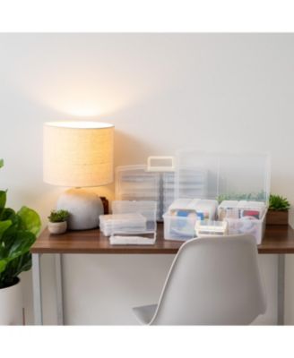 USA 4&amp;quot; x 6&amp;quot; Photo Storage Craft Keeper, Main Container with 12 Organization Cases for Pictures, Crafts, Scrapbooking, Stationery Storage, Protection and Organization, Clear, 2 Pack