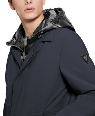 Men's Colin Raincoat with Removable Nylon Hooded Inset