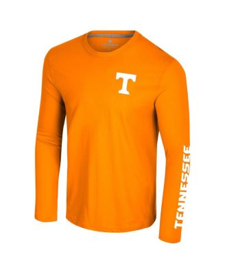 Men's Tennessee Orange Tennessee Volunteers Logo Lockup 3-Hit Active Blend Long Sleeve T-Shirt