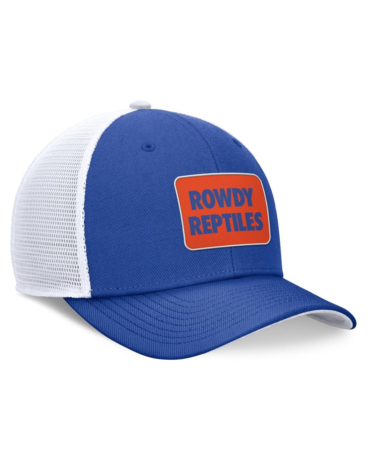 JORDAN MEN'S ROYAL/WHITE FLORIDA GATORS LOCAL RISE TRUCKER ADJUSTABLE HAT 