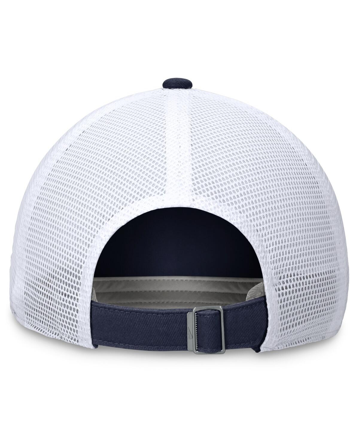 Nike Men'sWhite Penn State Nittany Lions Primetime Club Trucker Adjustable Hat - Navy, White