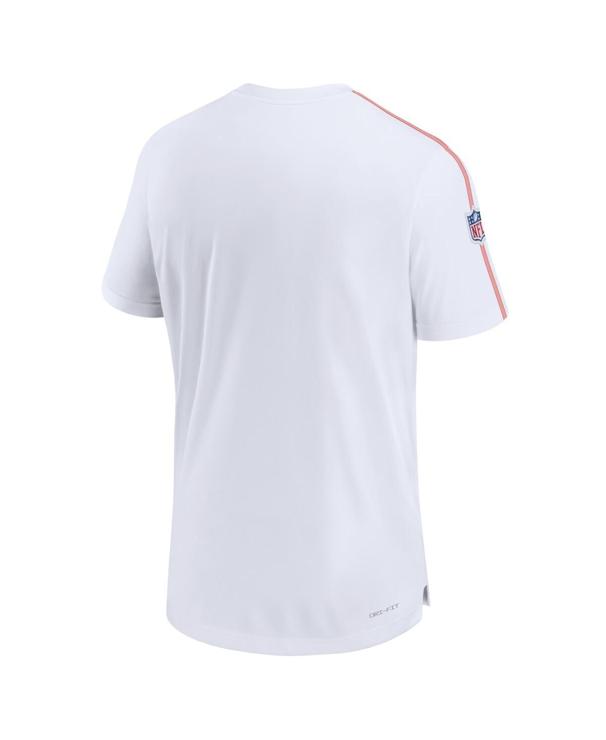 Nike Men's White Cleveland Browns Sideline Alternate Logo Coach Performance T-shirt In White