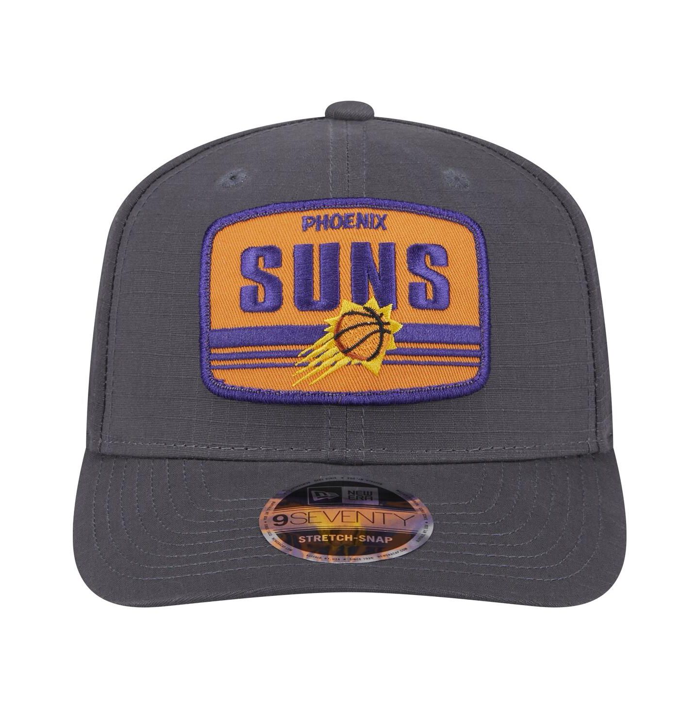 Мужская кепка New Era Graphite Phoenix Suns Team Elevated Patch 9SEVENTY Adjustable Hat — фото 3