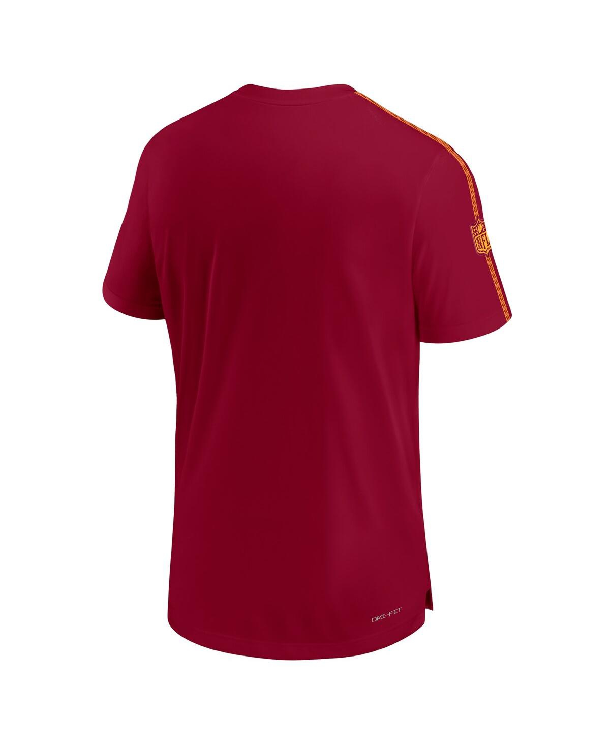 Nike Men'sWashington Commanders 2024 Sideline Coach Uv Performance T-Shirt - Burgundy, Gold