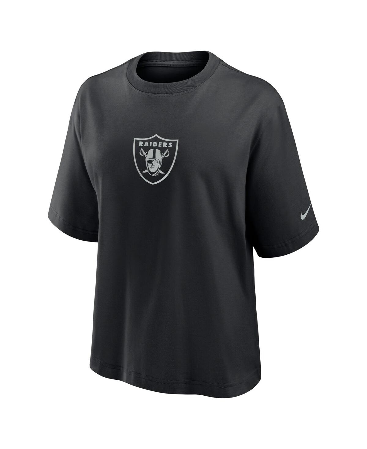 Nike Women's Black Las Vegas Raiders Boxy T-shirt In Black