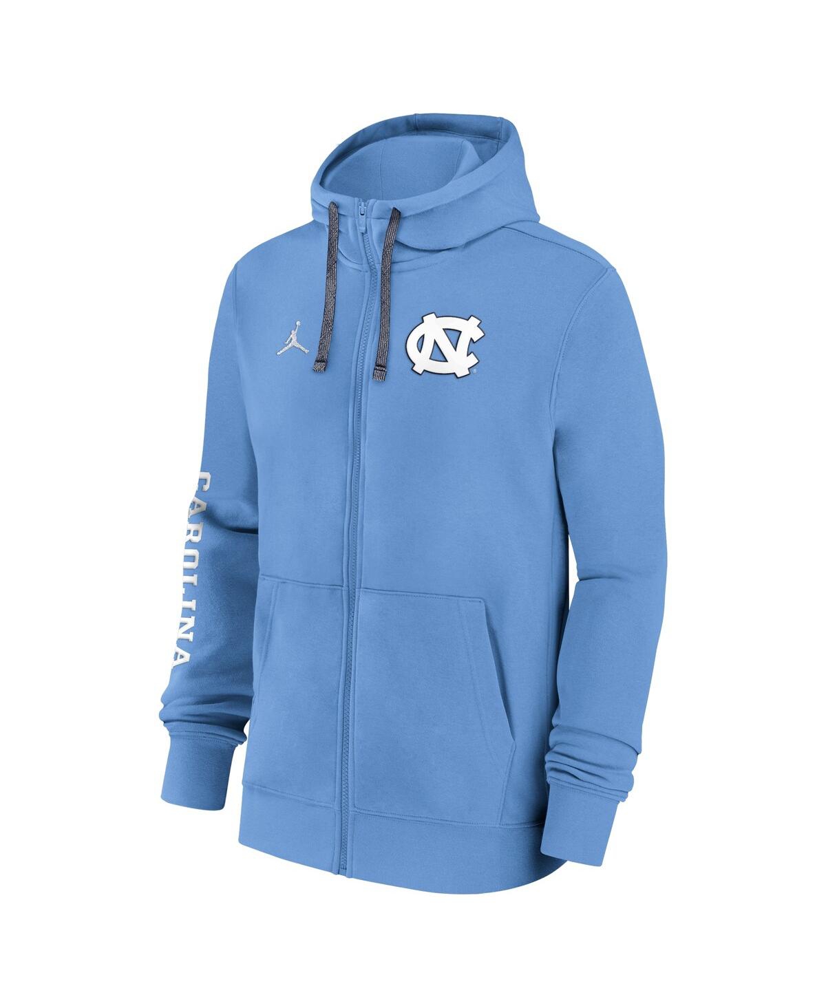 Jordan Men's Carolina Blue North Carolina Tar Heels 2024 Sideline Full-Zip Hoodie - White