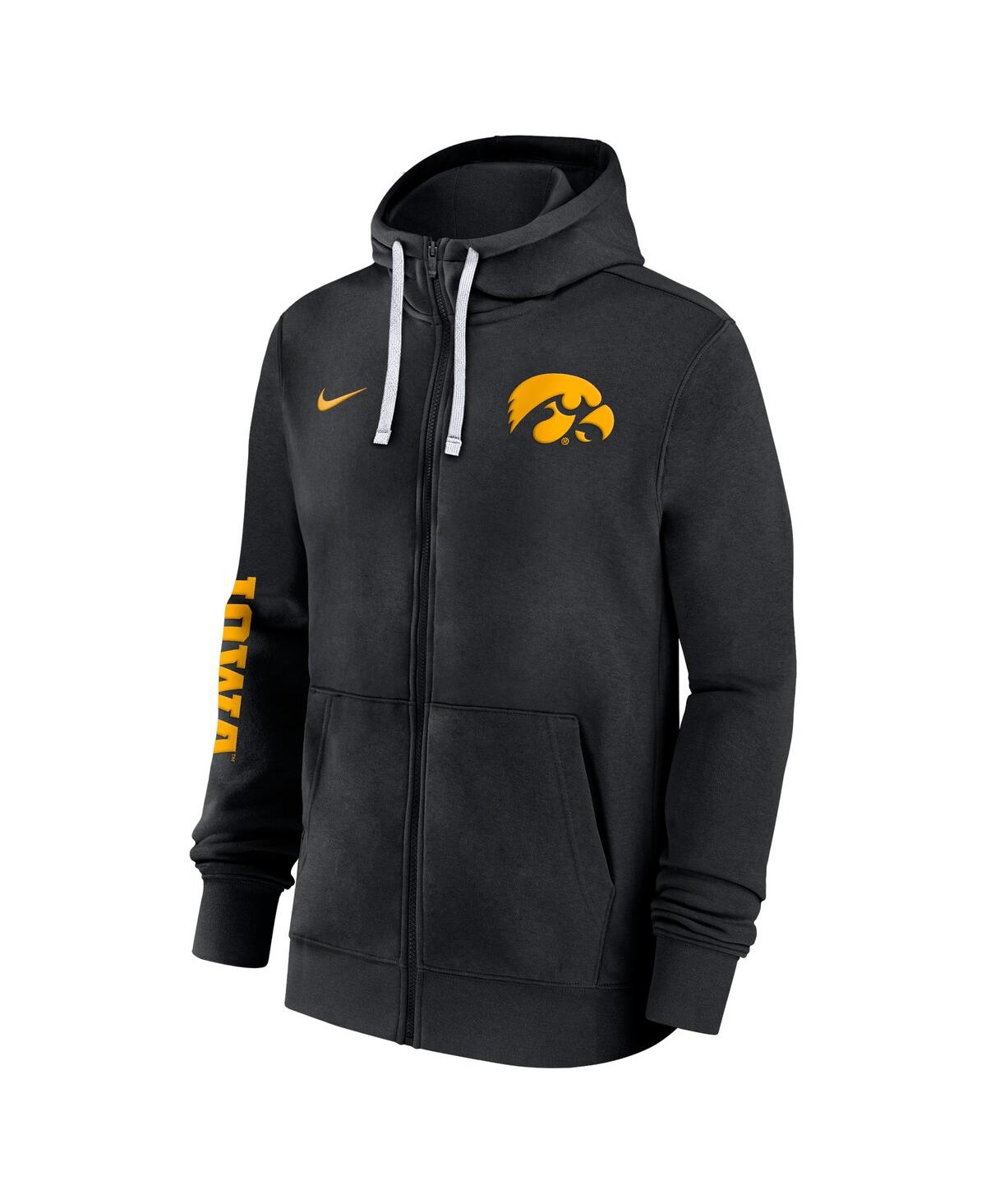 Nike Men'sIowa Hawkeyes 2024 Sideline Full-Zip Hoodie - Black, White