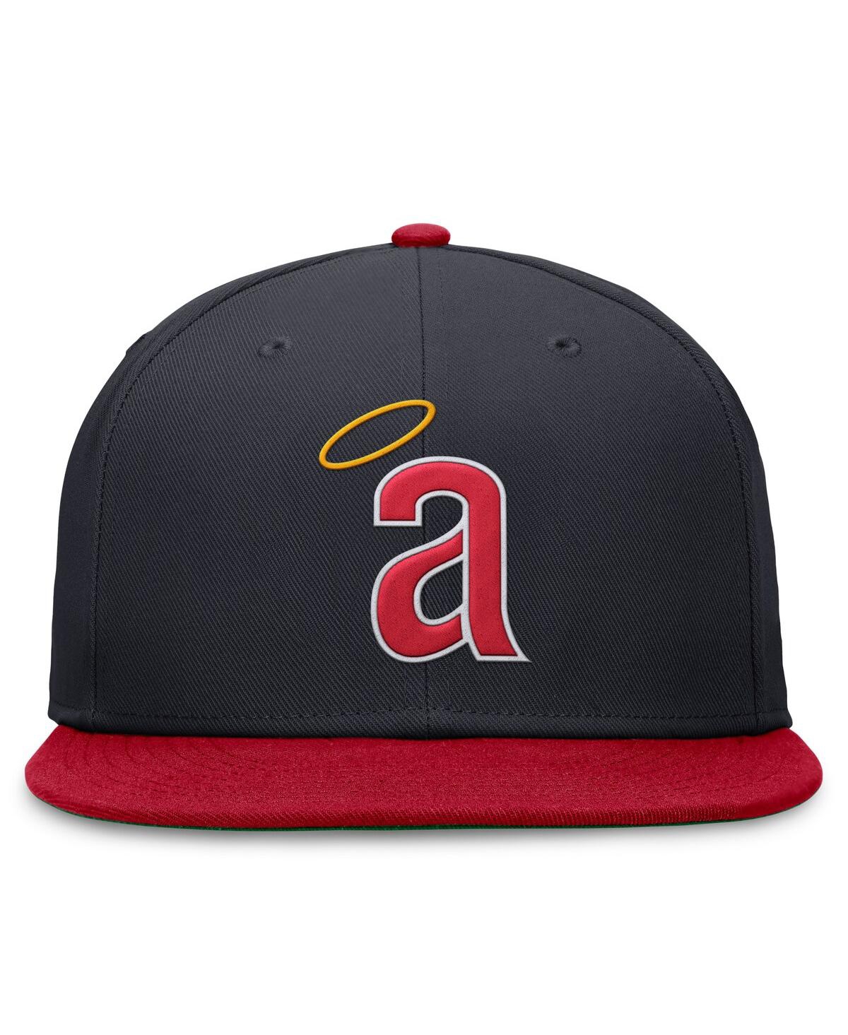 Nike Men's Navy/red California Angels Rewind Cooperstown True Performance Fitted Hat In Navy,red
