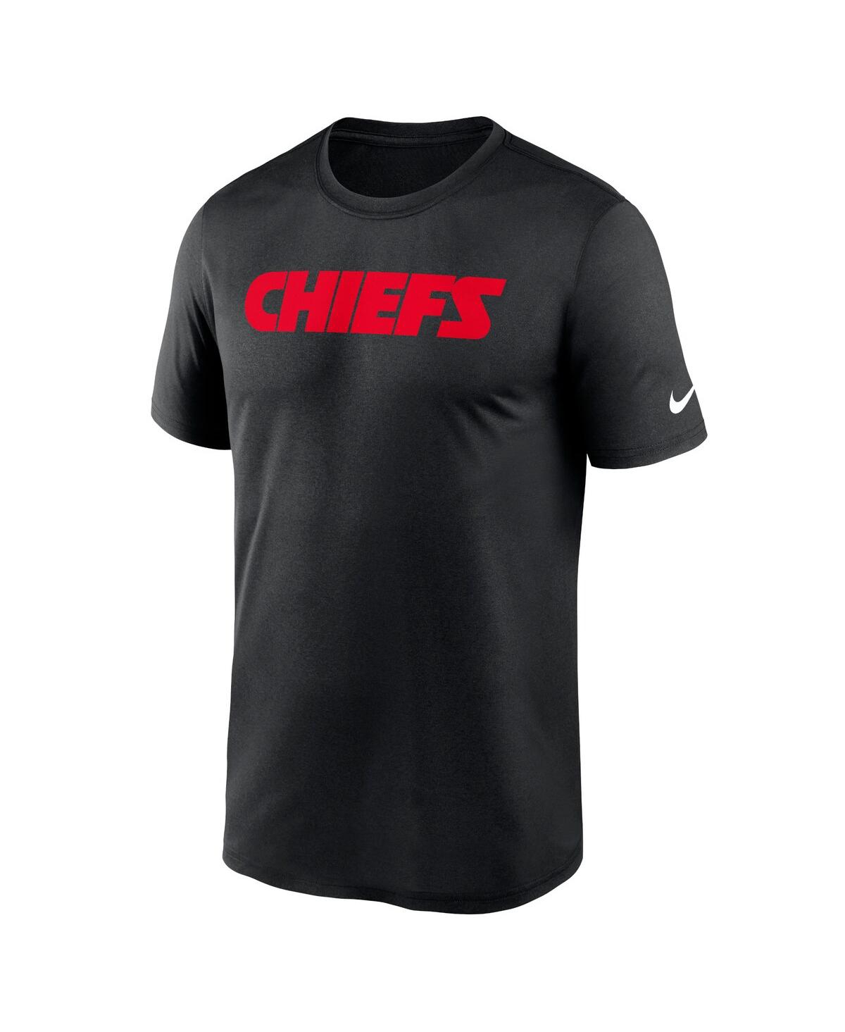 Nike Men'sKansas City Chiefs Primetime Legend Wordmark Performance T-Shirt - Black