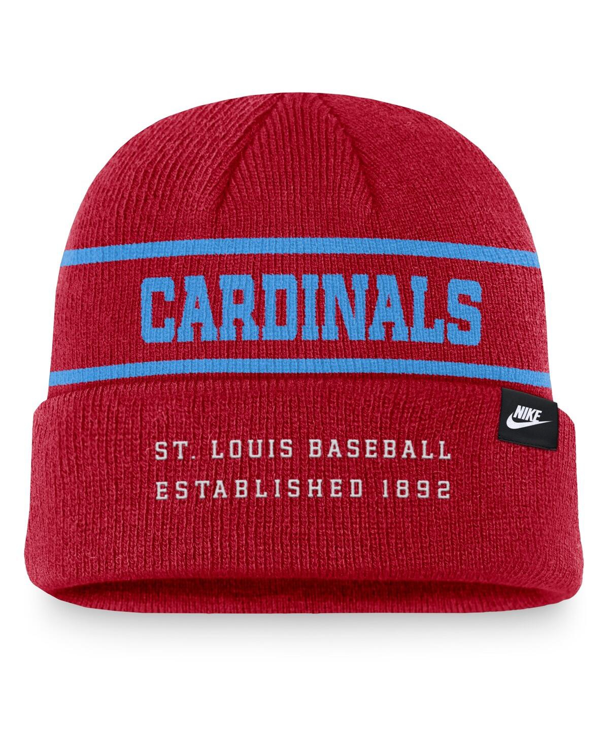 Nike Men's Red St. Louis Cardinals Cooperstown Collection Rewind Terra Cuffed Knit Hat In Red