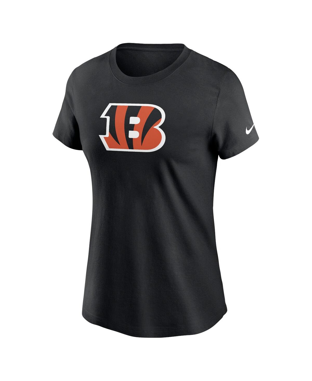 Nike Women's Black Cincinnati Bengals Primary Logo T-shirt In Black