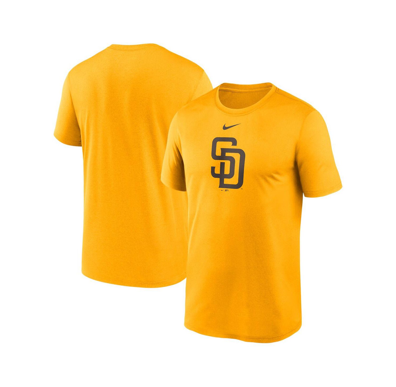 Men's Gold San Diego Padres Legend Fuse Large Logo Performance T-Shirt