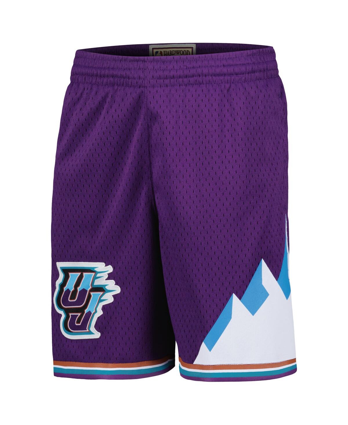 Mitchell & Ness Big Boys And Girls Purple Utah Jazz Hardwood Classics Swingman Shorts In Purple