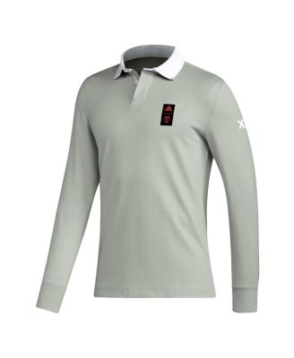Men's 2023 Player Gray D.C. United Travel Long Sleeve Polo