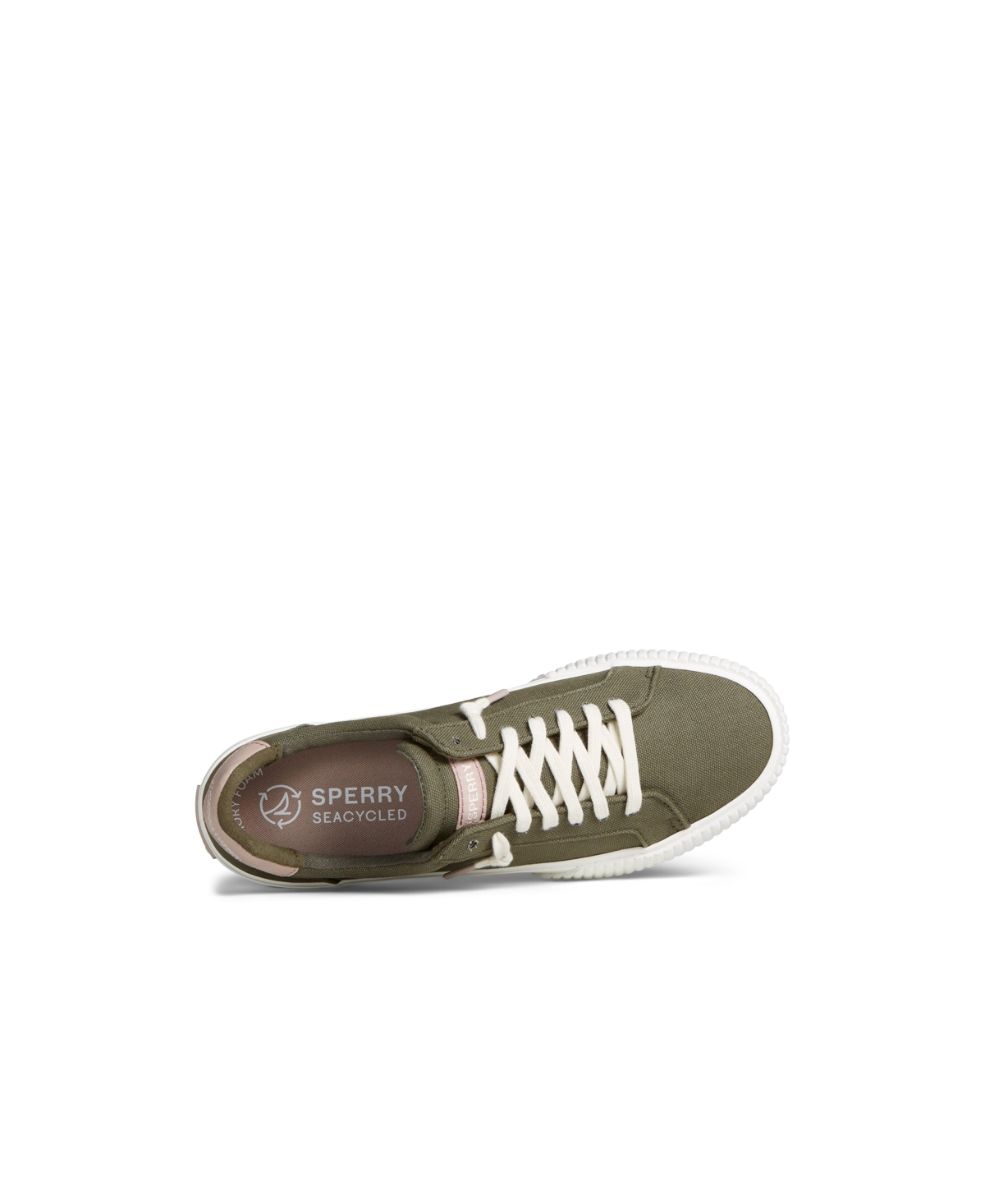 Sperry Women's Bermuda Ltt Lace Up Sneakers In Canvas Medium Green