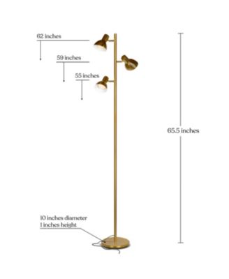 Ethan 65.5" LED Tree Floor Lamp with Adjustable Rotating Heads