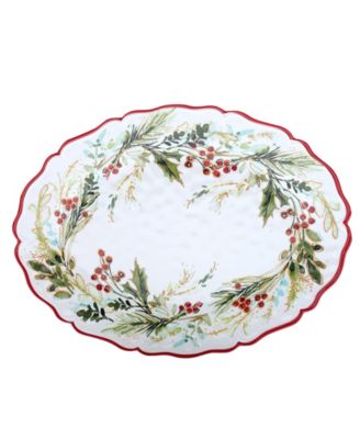 Christmas Gatherings 2-Pc. Melamine Platter Set