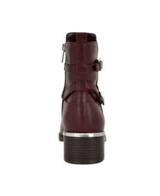 Women's Jasen Buckle Strap Block Heel Booties