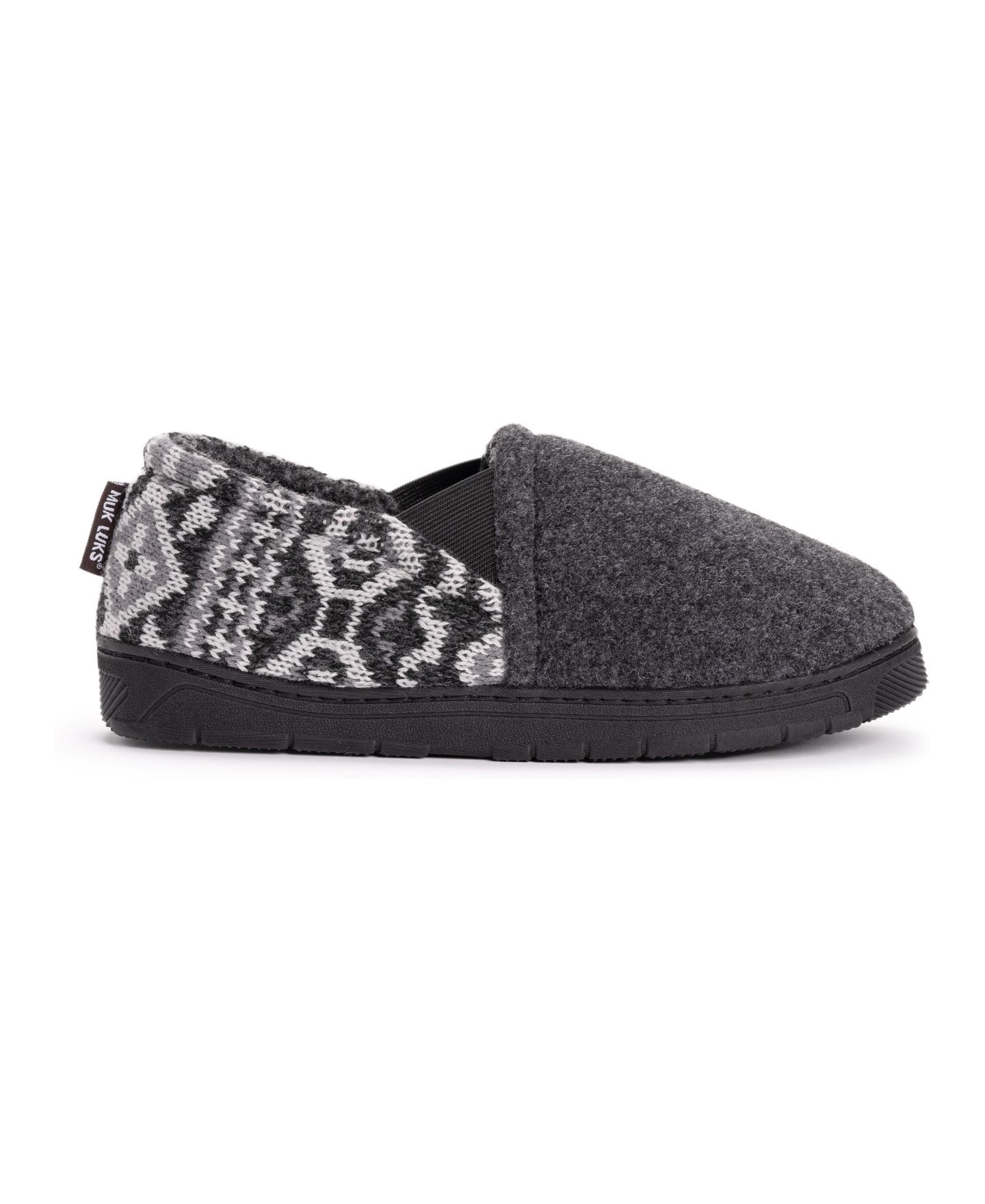 Мужские тапочки MUK LUKS Kristof Slippers, цвет: Чёрный — фото 2