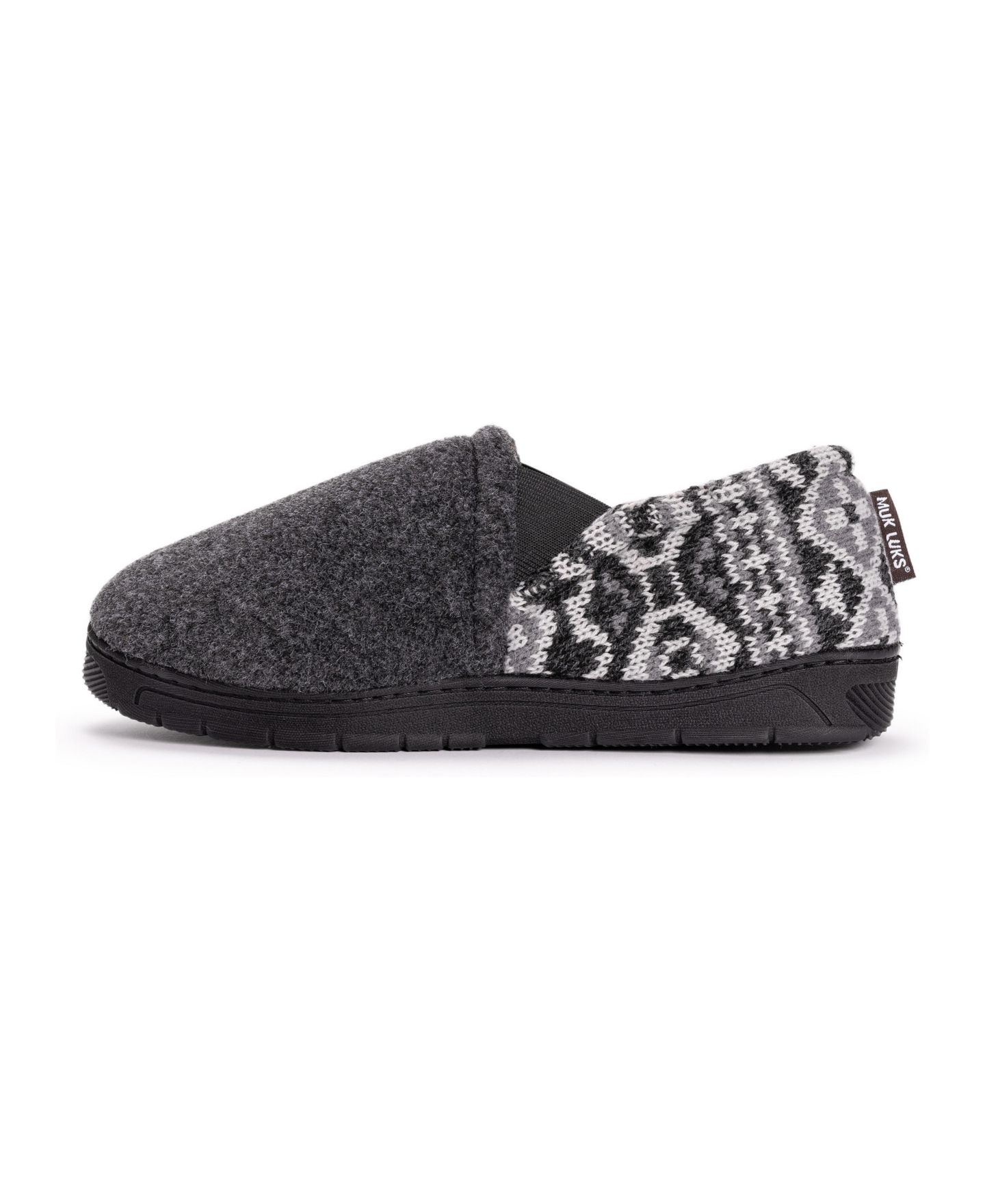 Мужские тапочки MUK LUKS Kristof Slippers, цвет: Чёрный — фото 5