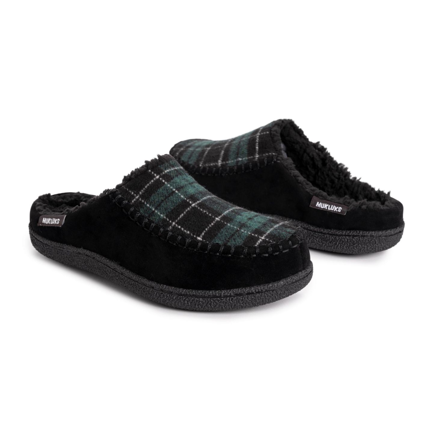 Мужские сабо MUK LUKS Stoughton Clog Slipper, цвет: Эбеновый — фото 3