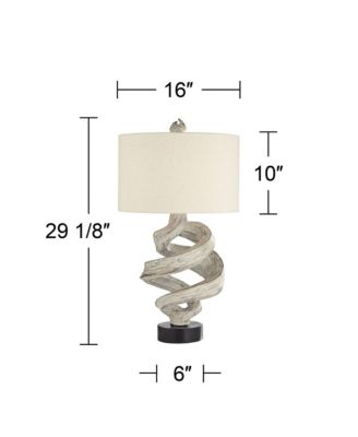 Organic Twist 29 1/4" Tall Rustic Modern End Table Lamp Brown Wood Finish Single Living Room Bedroom Bedside